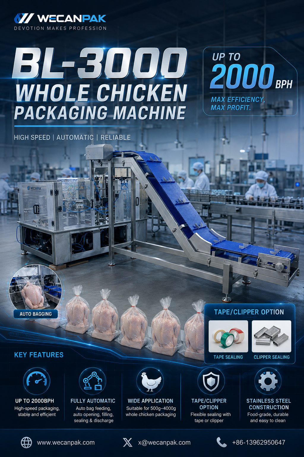 automatic chicken packaging machine